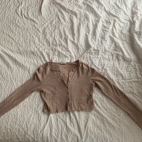 Zara Cropped Knit Jacket - Picture 2 of 5